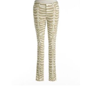Micheal Kors Zebra Print Jean Leggings skinny Khaki 4